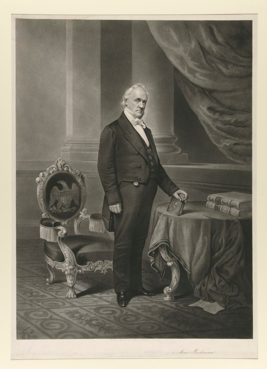James Buchanan (Facsimile handtekening) door John Chester Buttre