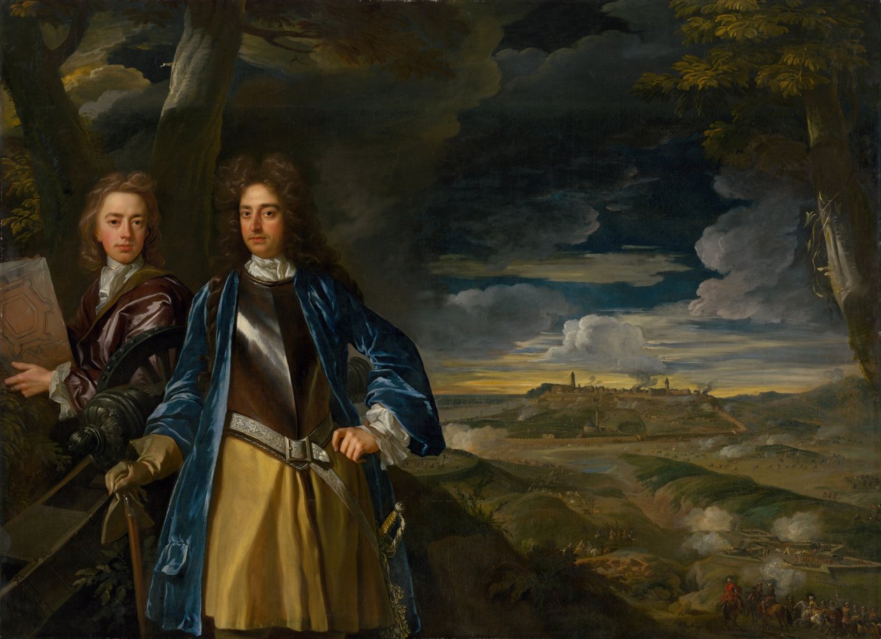 Michael Richards 1673-1721 en John Richards 1669-1709 bij het Beleg van Belgrado in 1690, 1700 door John Closterman