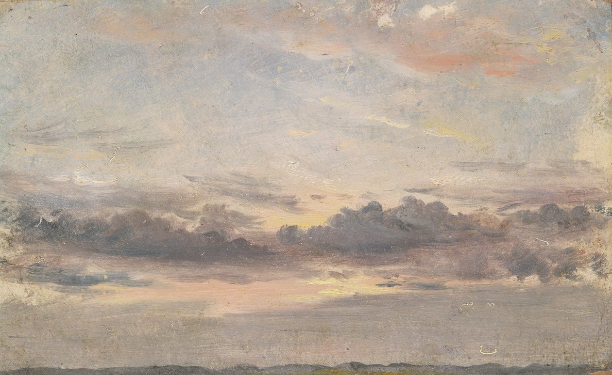 Een Wolkenstudie, Zonsondergang door John Constable