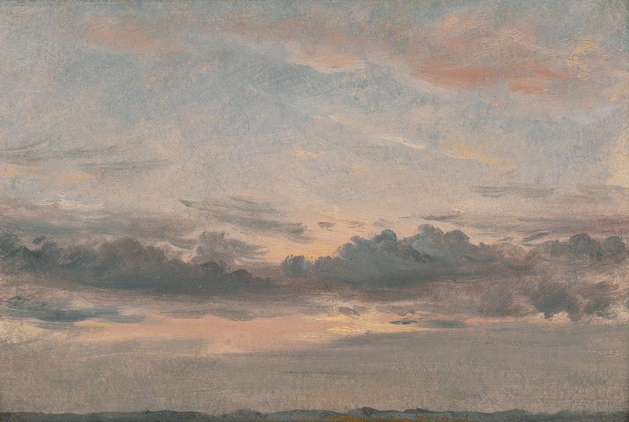 Een wolkenstudie, zonsondergang door John Constable