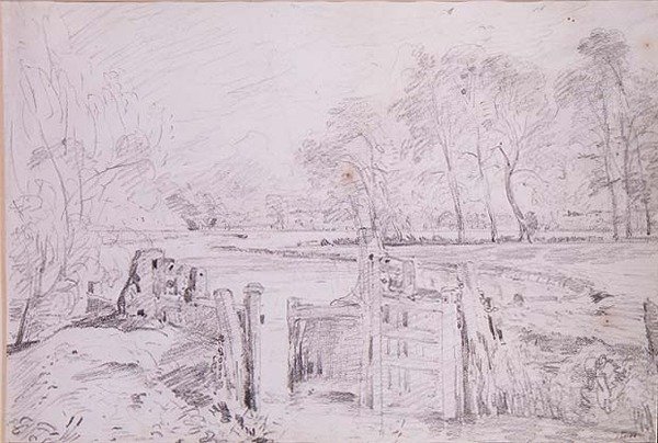 Een Sluis op de Stour door John Constable