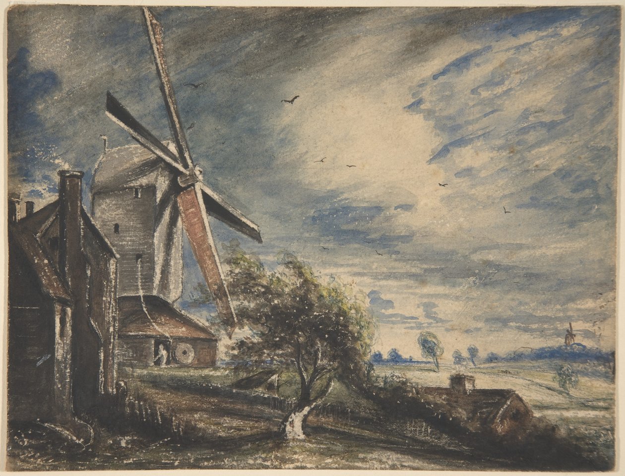 Een molen nabij Colchester door John Constable
