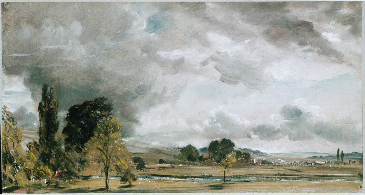 Een uitzicht op Salisbury, vanuit de bibliotheek van Archdeacon Fisher