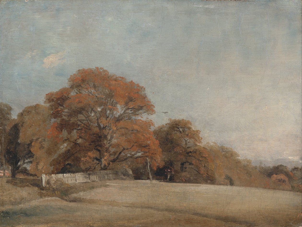 Een herfstlandschap in East Bergholt door John Constable