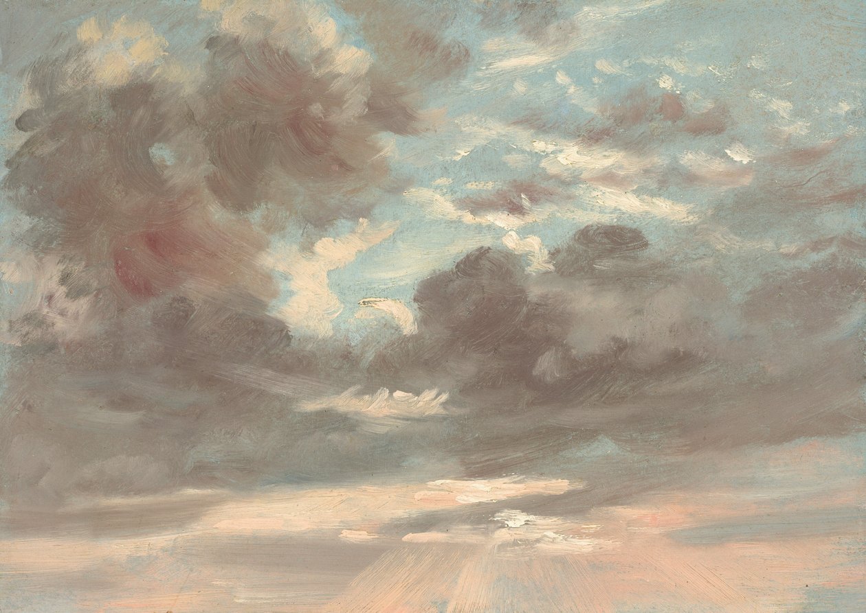 Wolkstudie: Stormachtige Zonsondergang, 1821-1822 door John Constable