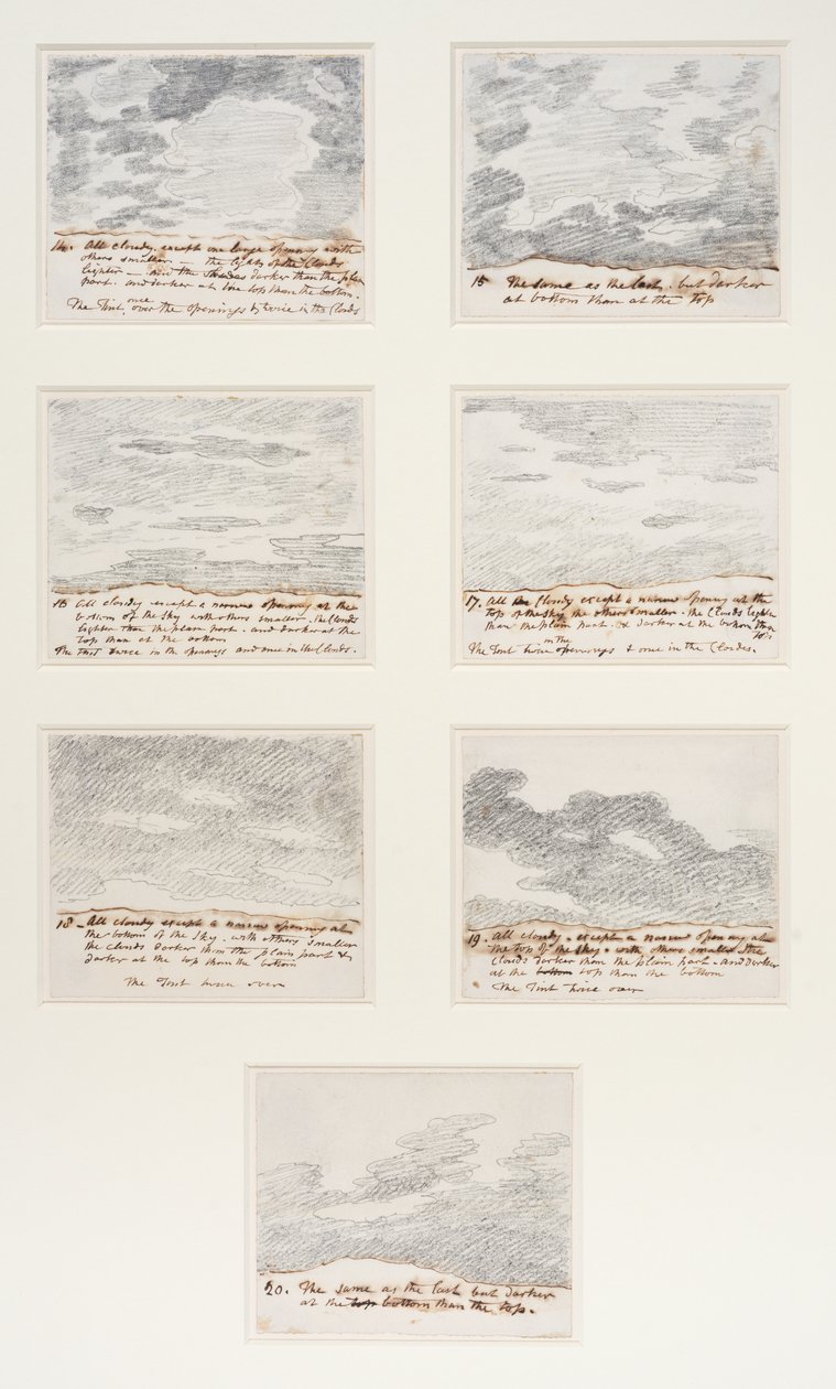 Wolkstudies (naar Alexander Cozens