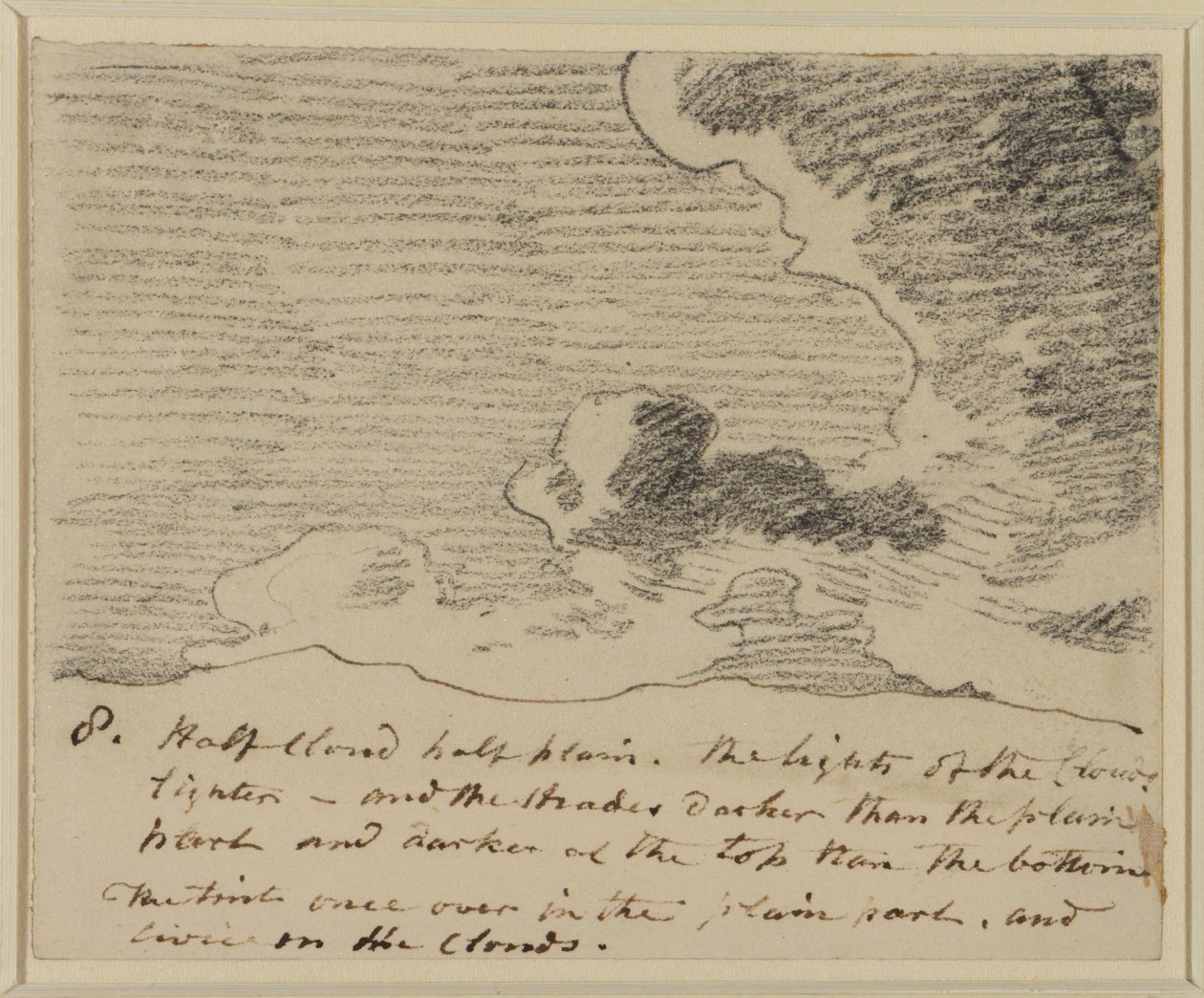 Wolkstudie (naar Alexander Cozens Gravures van Luchten), c.1822-23 door John Constable