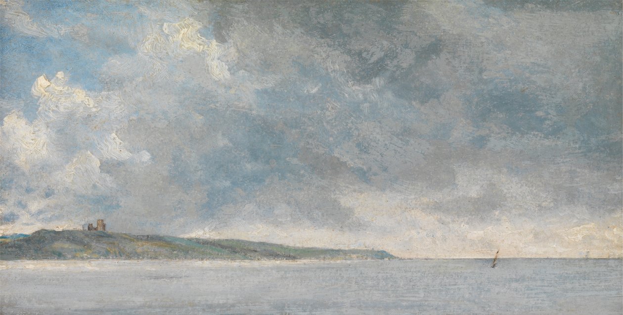 Kustscène met kliffen door John Constable