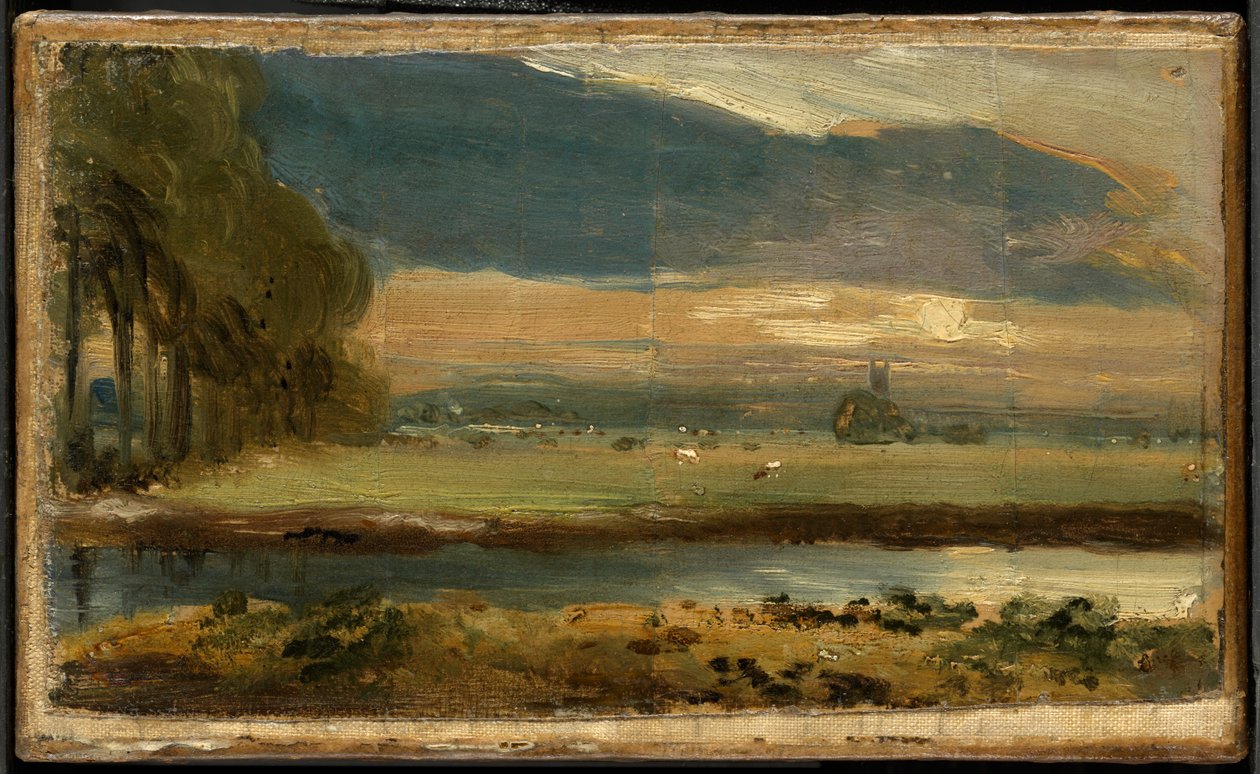 De kerk van Dedham gezien vanuit Flatford door John Constable
