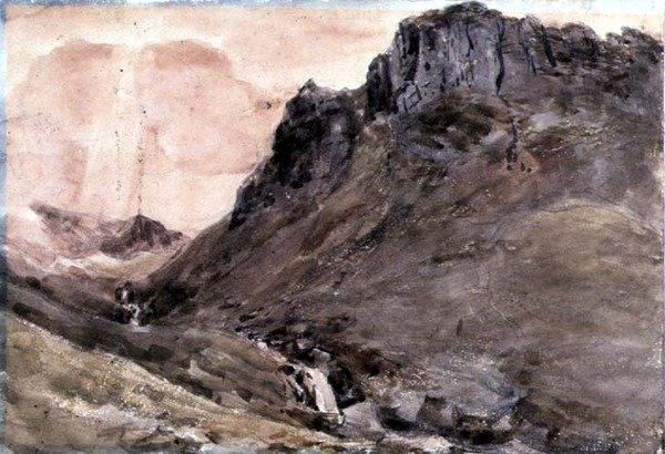 Eagle Crag, Borrowdale door John Constable