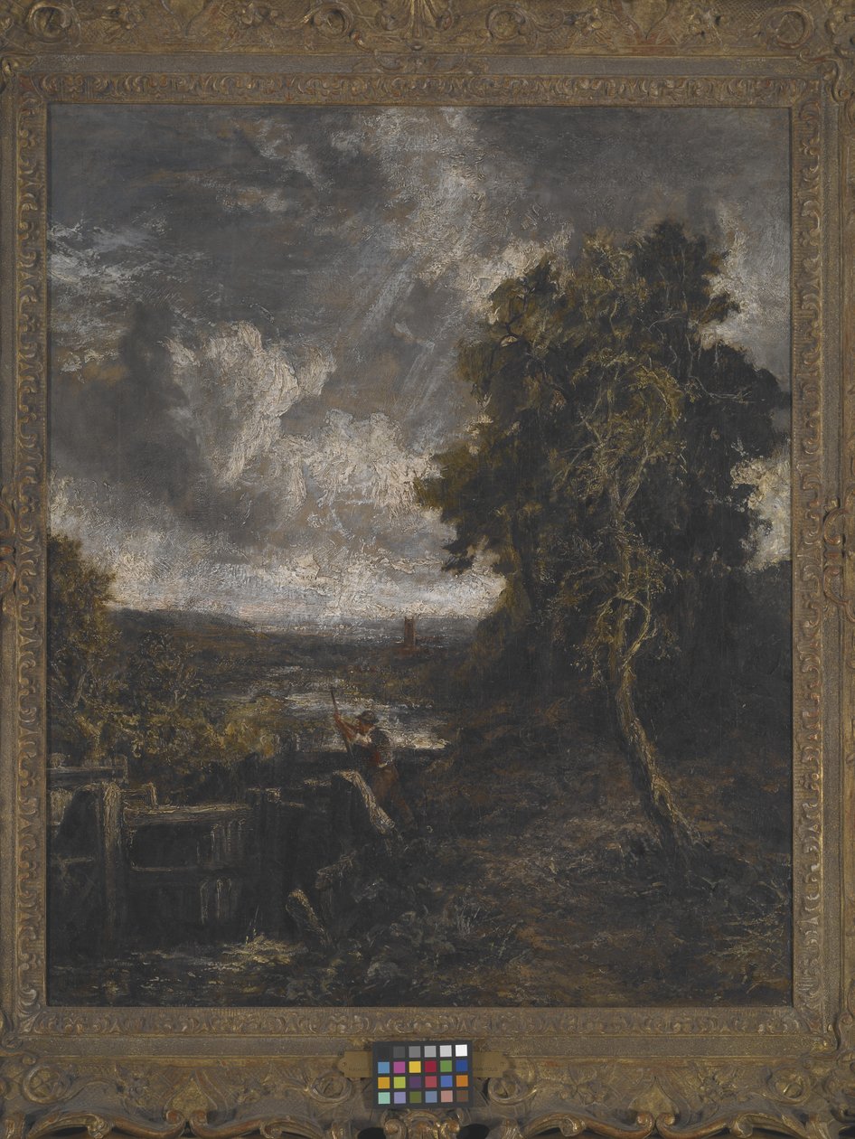 East Bergholt - Sluis op de Stour door John Constable