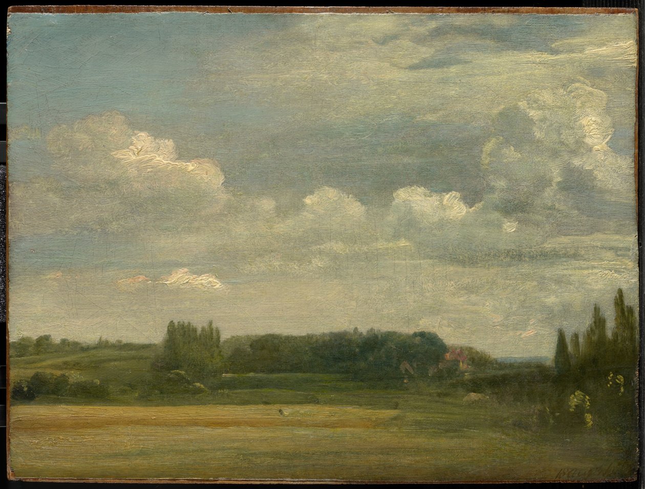 East Bergholt Common, zicht richting de pastorie door John Constable