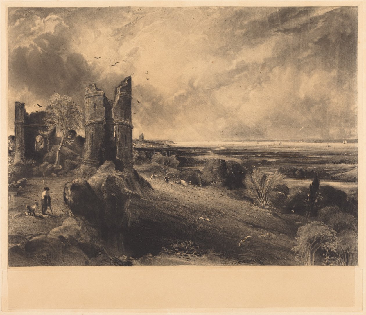 Hadleigh Castle (groot plaatje) door John Constable