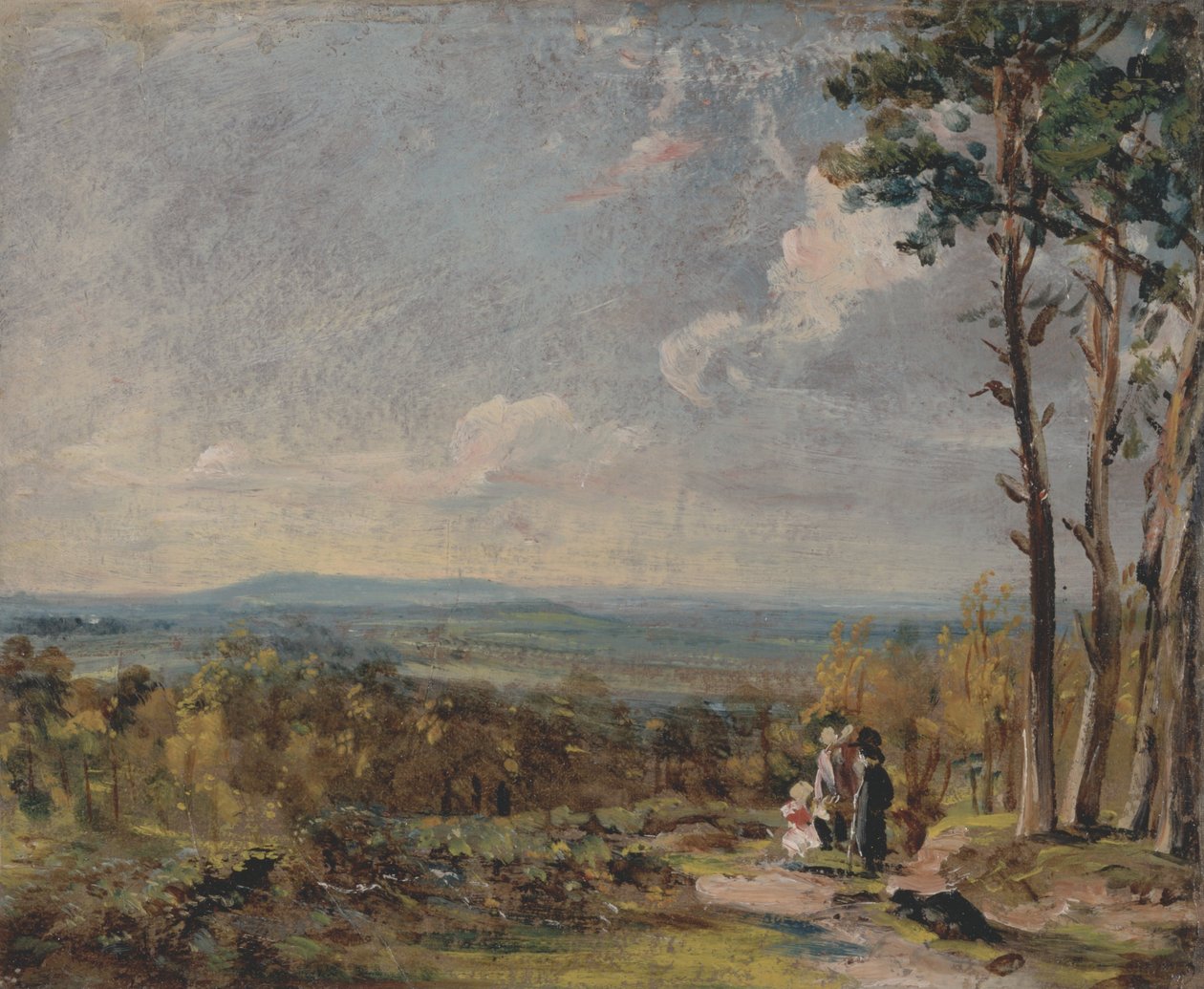 Hampstead Heath in de richting van Harrow door John Constable