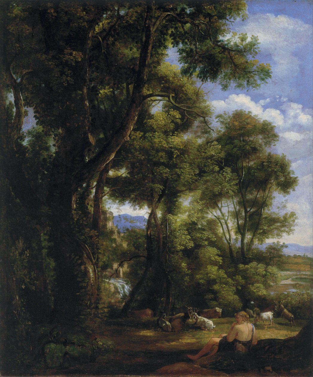 Landschap met geitenhoeder en geiten door John Constable