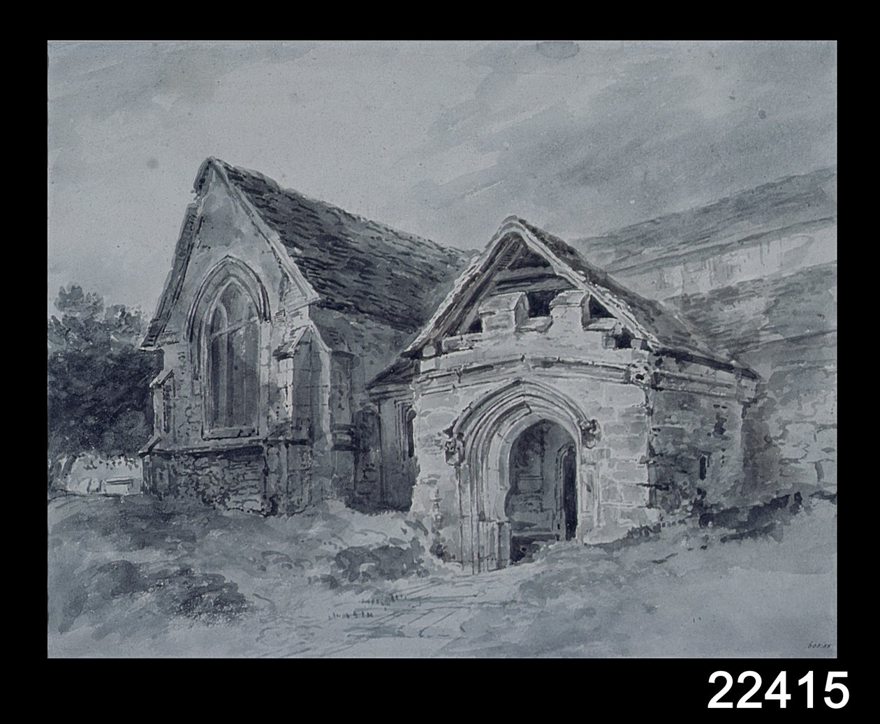 Portiek en Transept van een Kerk, c.1850-11 door John Constable