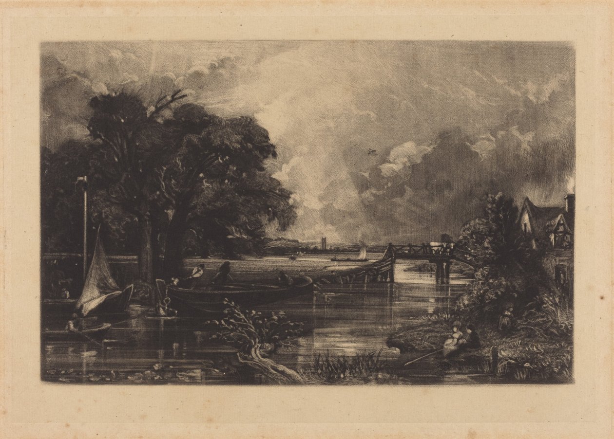 De rivier de Stour door John Constable