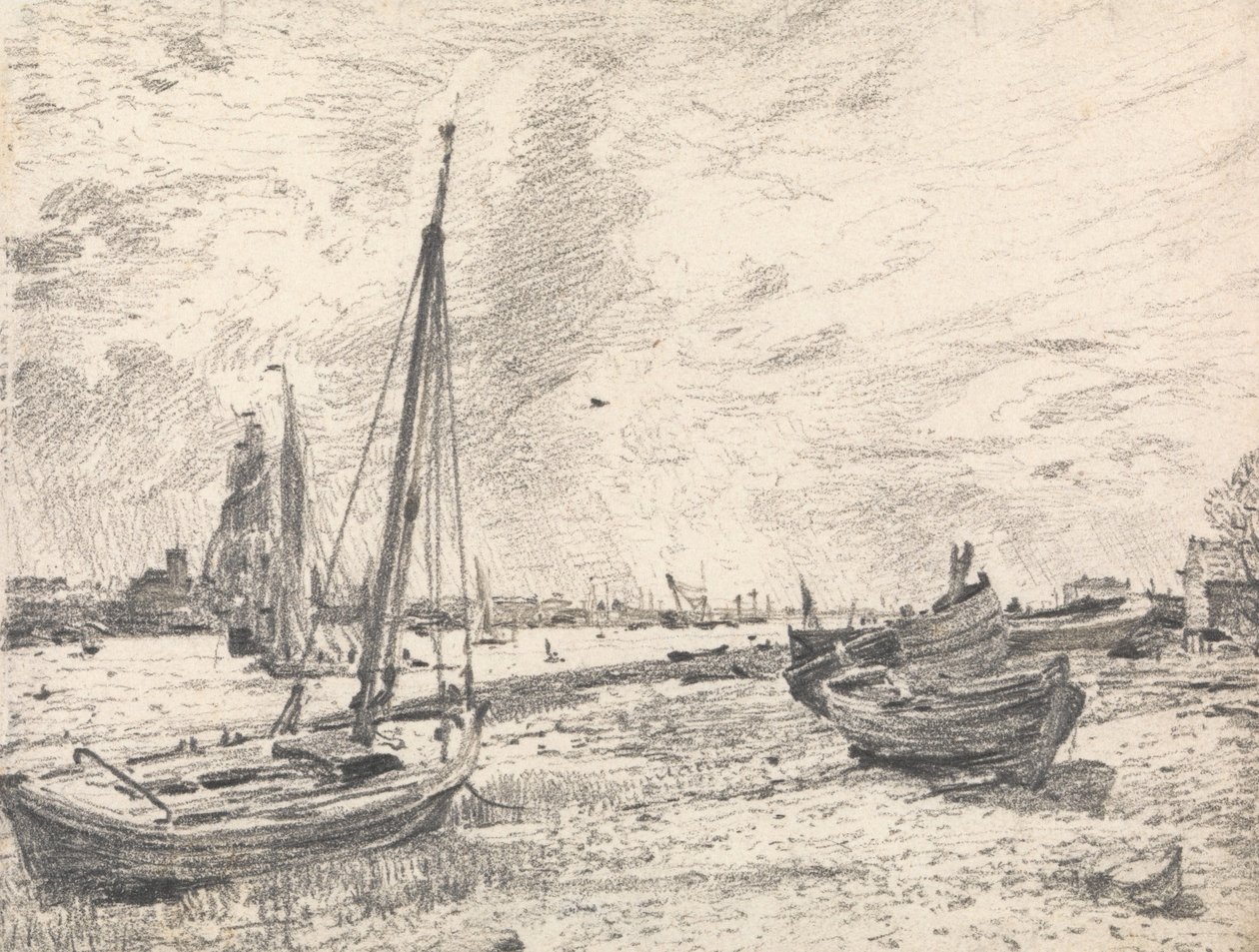 Scheepvaart op de Theems door John Constable