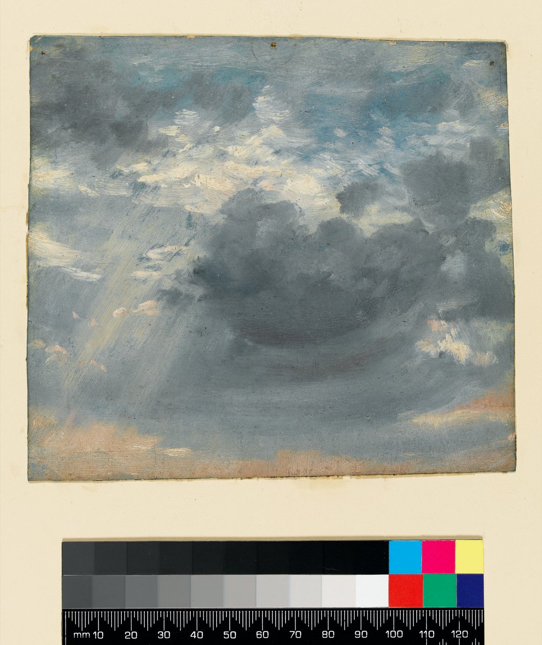 Luchtstudie met een Zonnestraal door John Constable