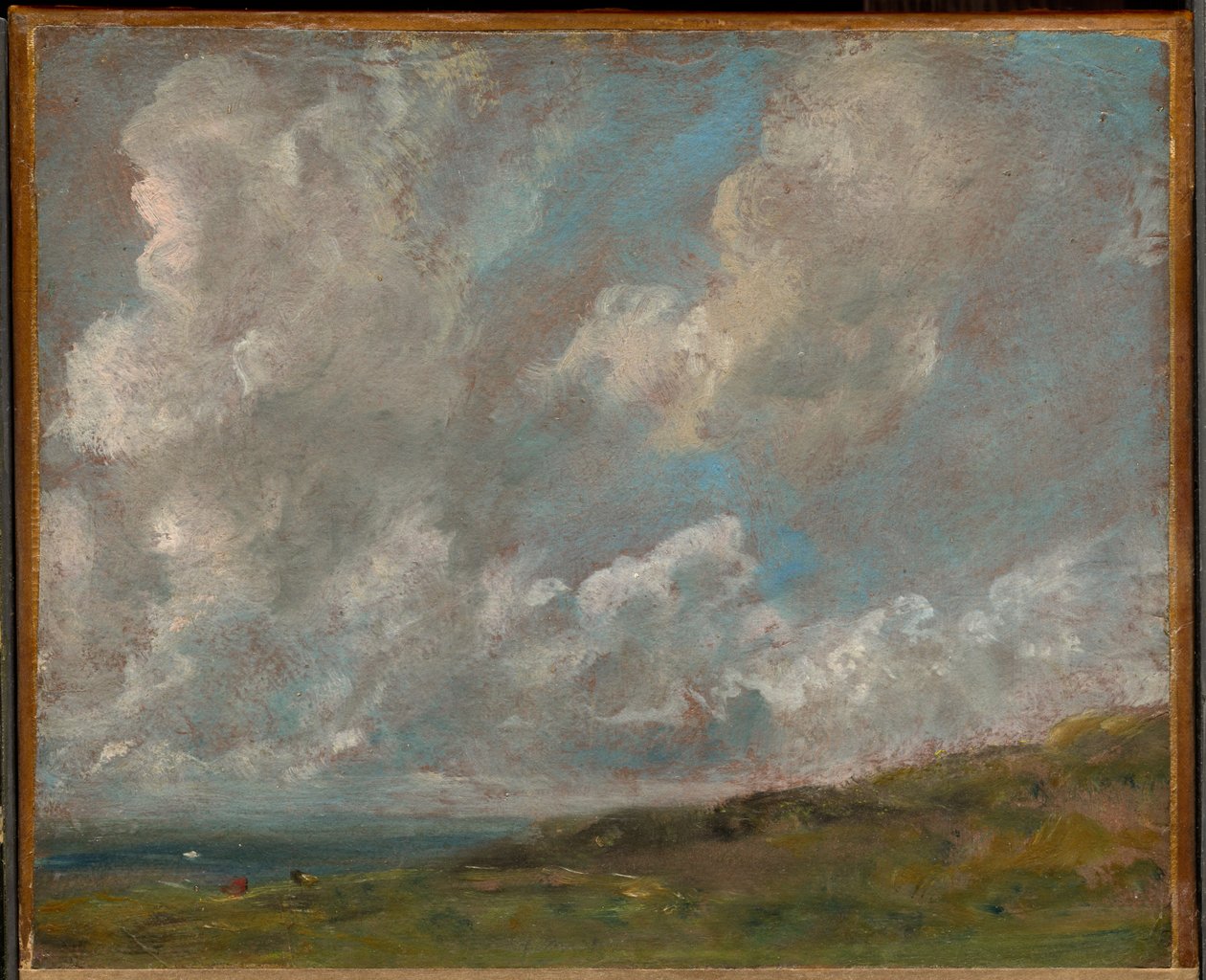 Studie van wolken boven een landschap door John Constable