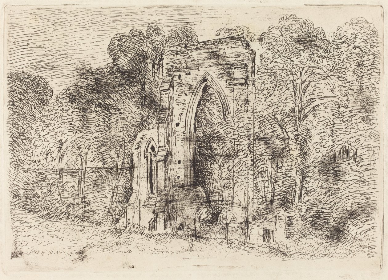 De Ruïnes van Netley Abbey door John Constable
