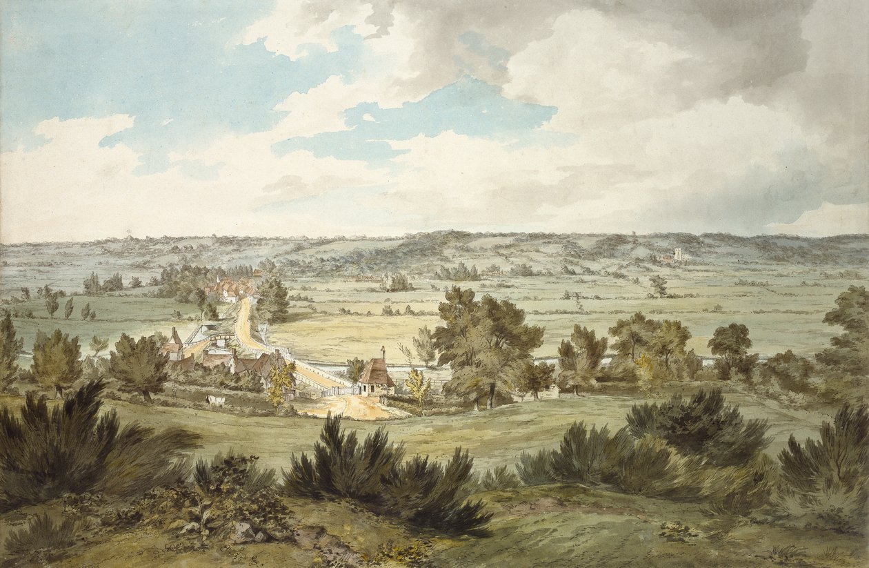 Vallei van de Stour met Stratford St Mary gezien vanaf Dedham door John Constable