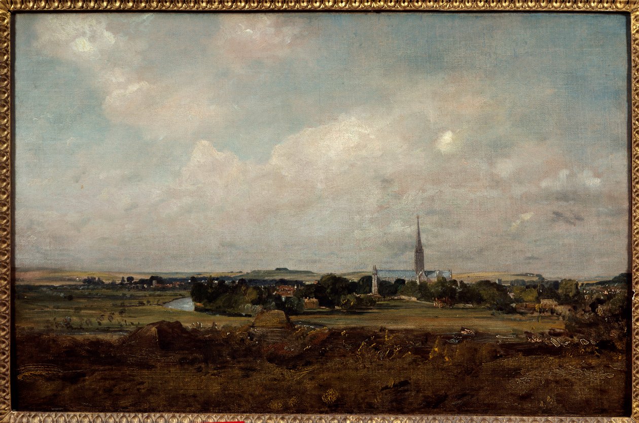 Uitzicht op Salisbury in Engeland door John Constable
