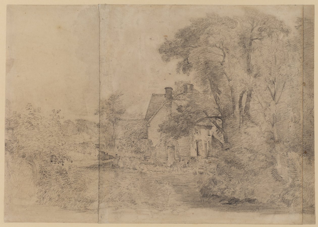 Willy Lotts Huis, East Bergholt, c.1820 door John Constable