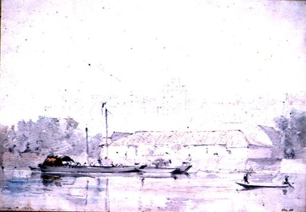Windsor Castle vanaf de rivier, 1802 door John Constable