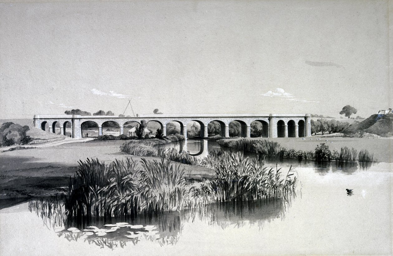Avon Viaduct, Wolston, 2 juli 1837 door John Cooke Bourne