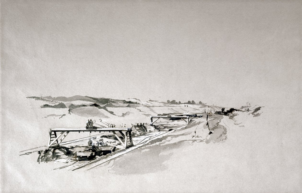Blisworth Cutting, Northamptonshire, september 1838 door John Cooke Bourne
