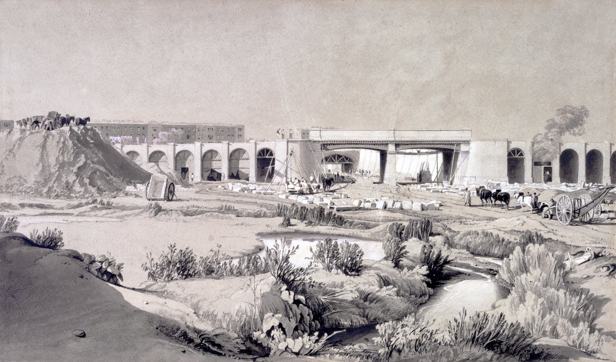 Hampstead Road Bridge, 5 oktober 1836 door John Cooke Bourne
