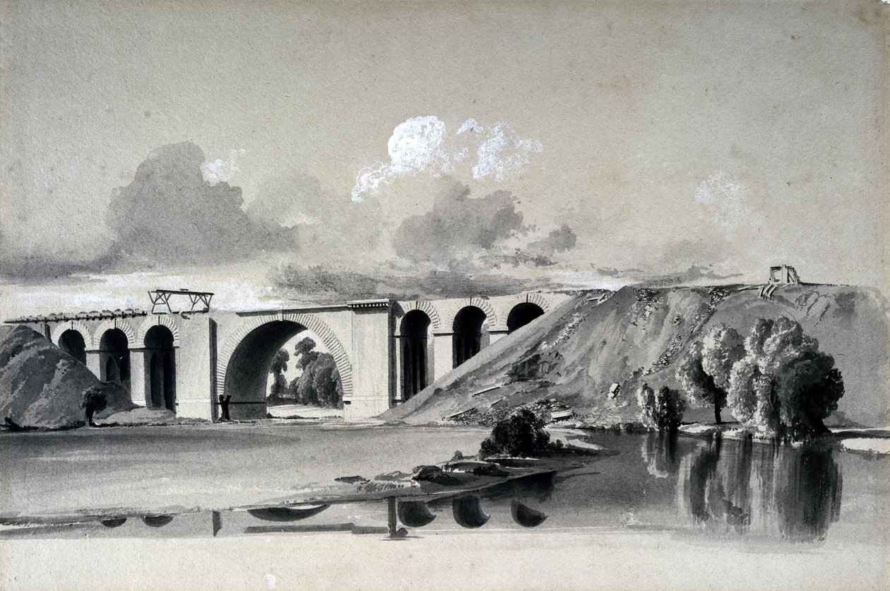 Sherbourne Viaduct, nabij Coventry, 27 juli 1837 door John Cooke Bourne