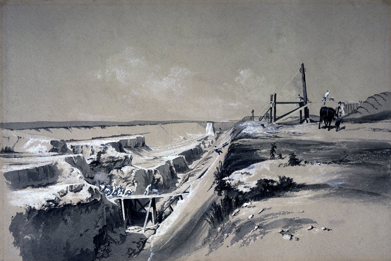 Tring Cutting, Hertfordshire, 1830s door John Cooke Bourne