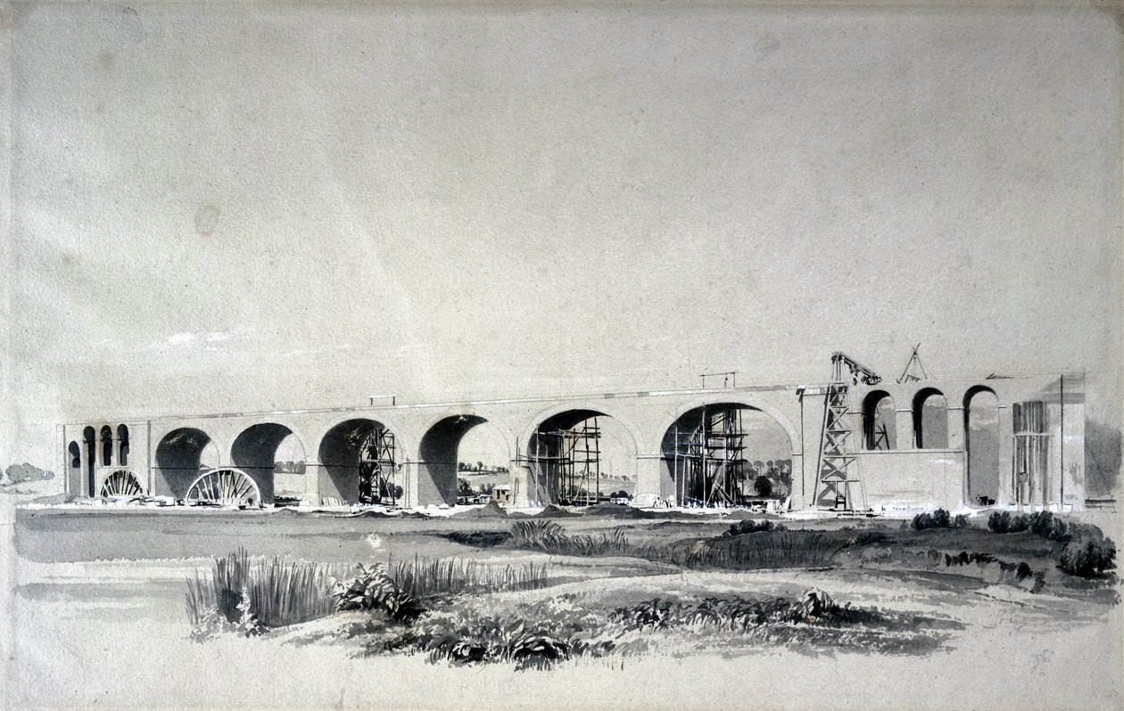 Wolverton Viaduct, 30 juni 1837 door John Cooke Bourne