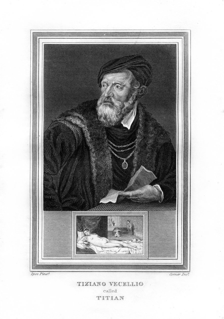 Tiziano Vecelli Titian, Italiaanse Hoogrenaissance schilder, 1825 door John Corner
