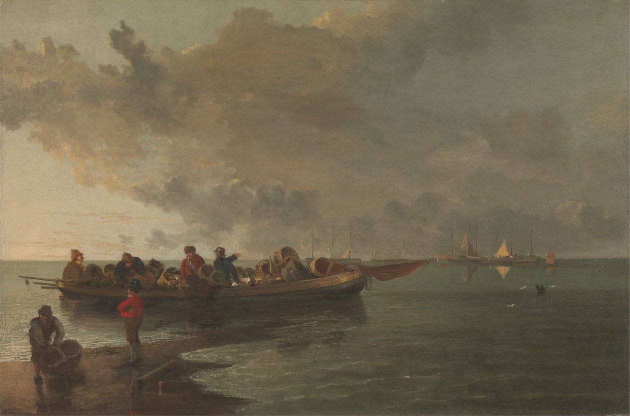 Een Schuit met een Gewonde Soldaat door John Crome