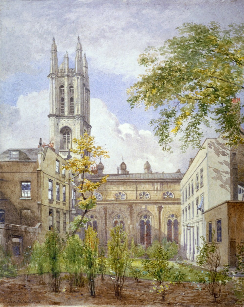 Kerk van St. Michael, Cornhill, City of London, 1882 door John Crowther