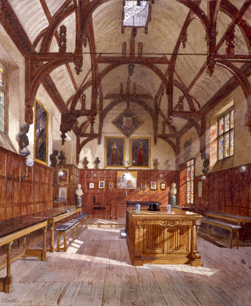 Staple Inn hal, Londen, 1882 door John Crowther
