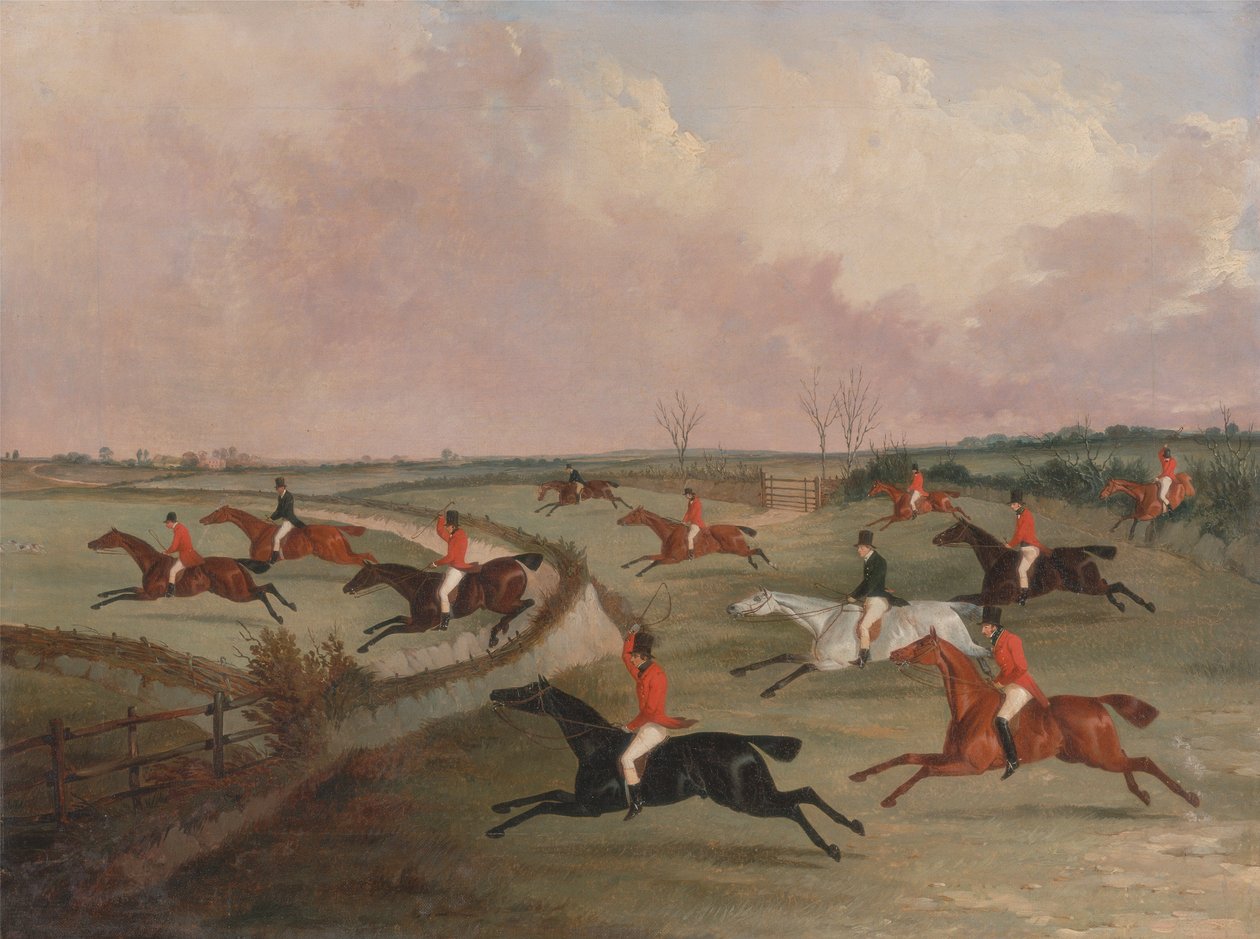 De Quorn Jacht in Volle Vaart: Tweede Paarden door John Dalby