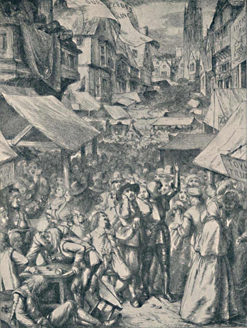 IJdelheid Beurs. Uit De Pelgrimsreis John Bunyan, ca. 1850-1890, 1923 door John Dawson Watson