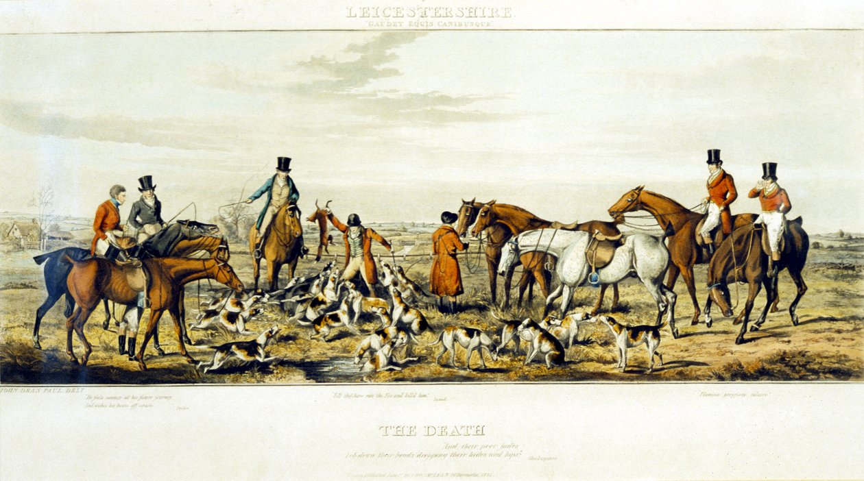 De Dood, De Leicestershires, gegraveerd door Henry Alken door John Dean (after) Paul