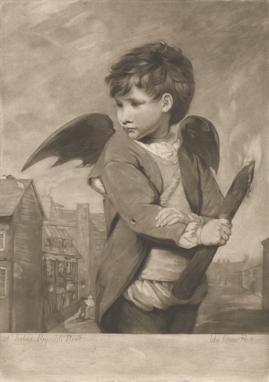 Cupido in de rol van een fakkeldrager door John Dean