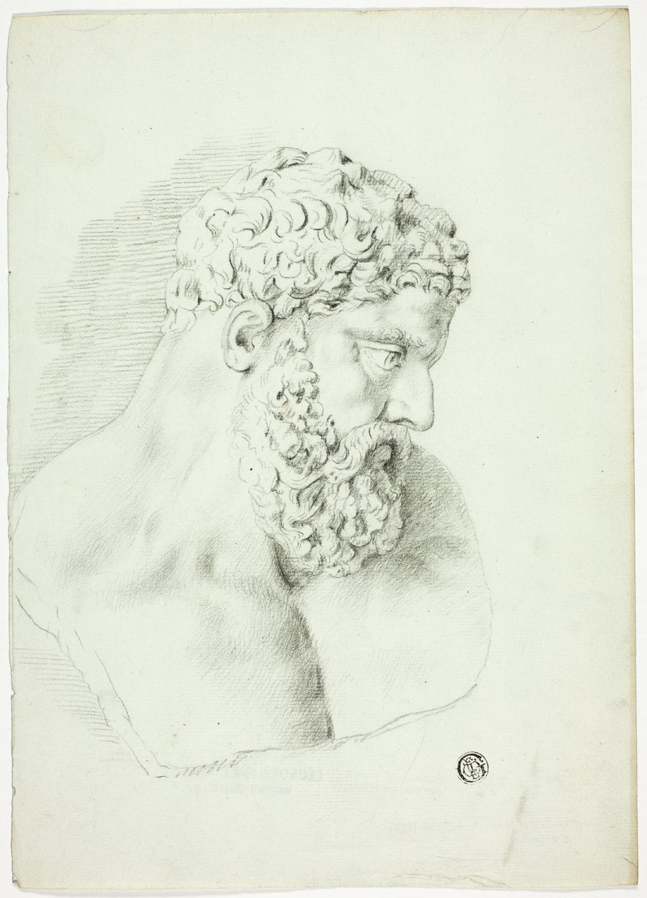 Buste van man met baard door John Downman