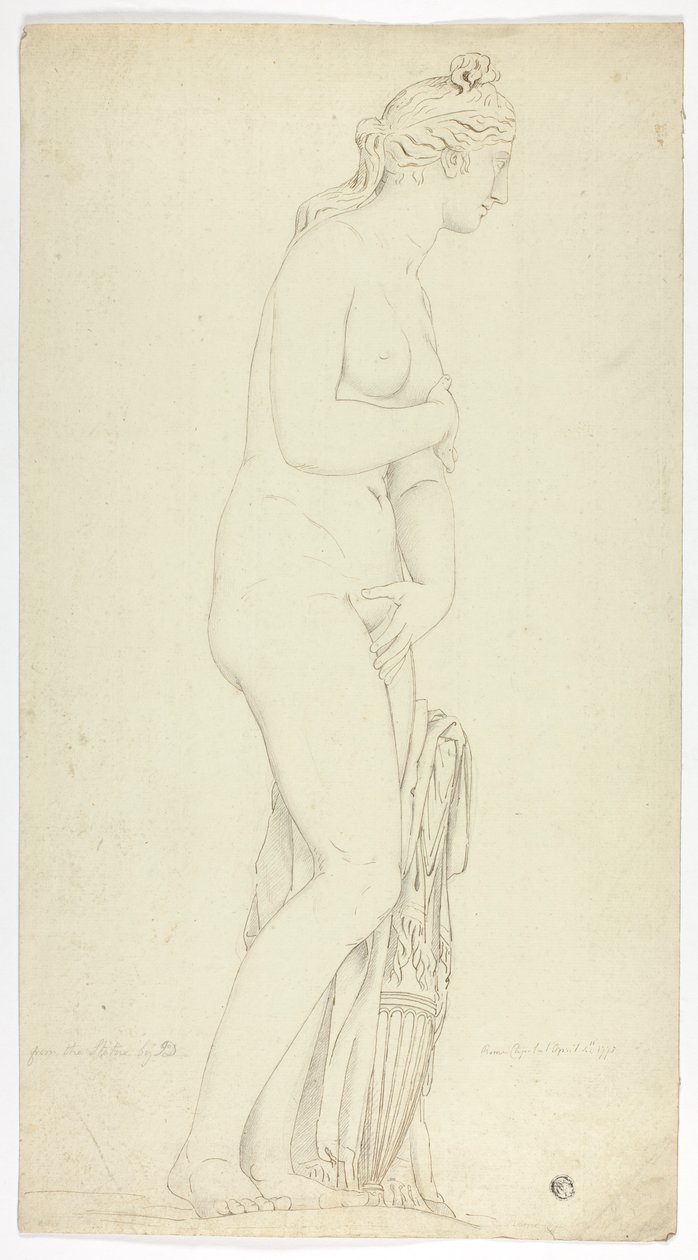 Antiek Standbeeld van Staande Venus door John Downman