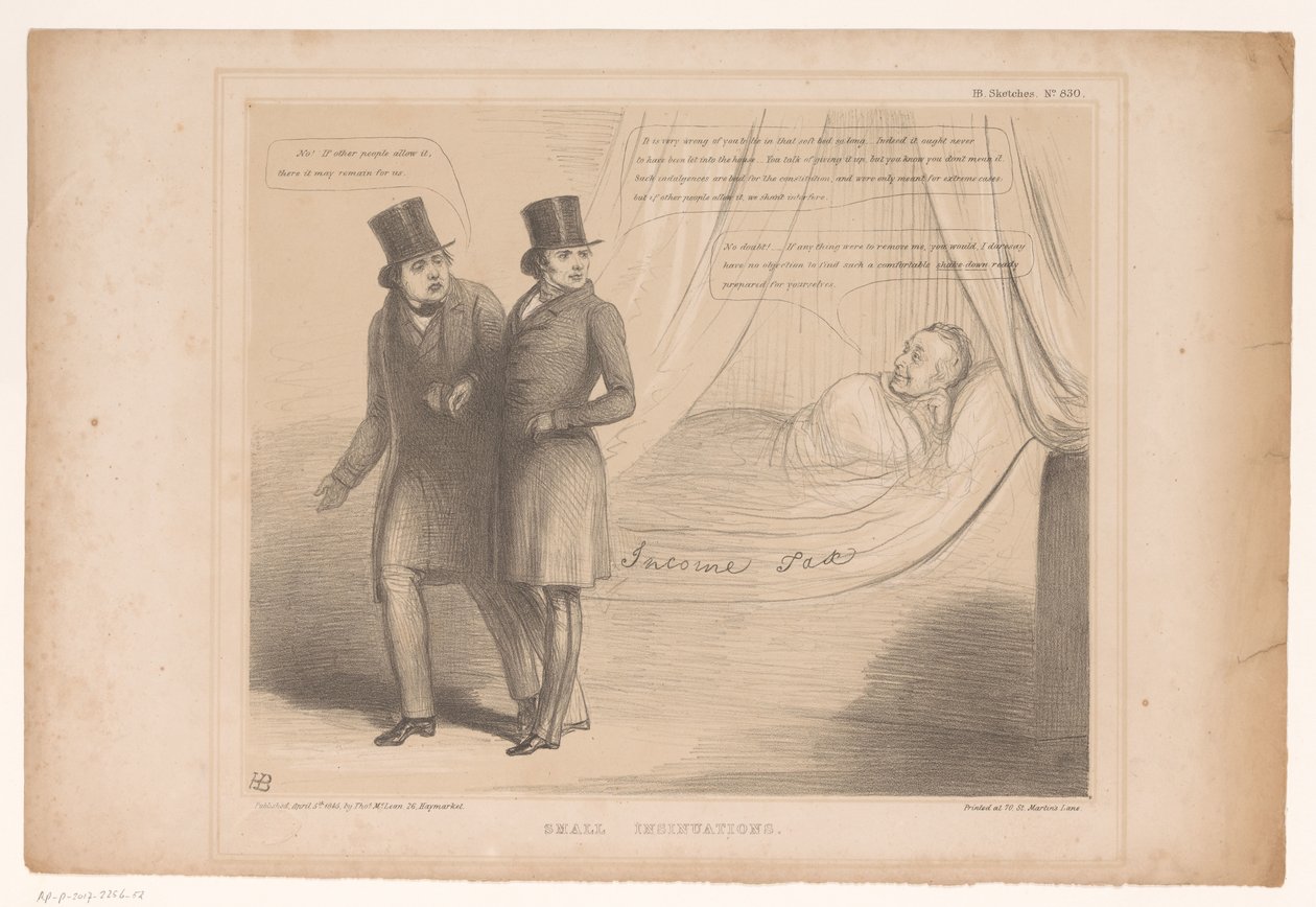 Spotprent met Peel in een comfortabel bed door John Doyle