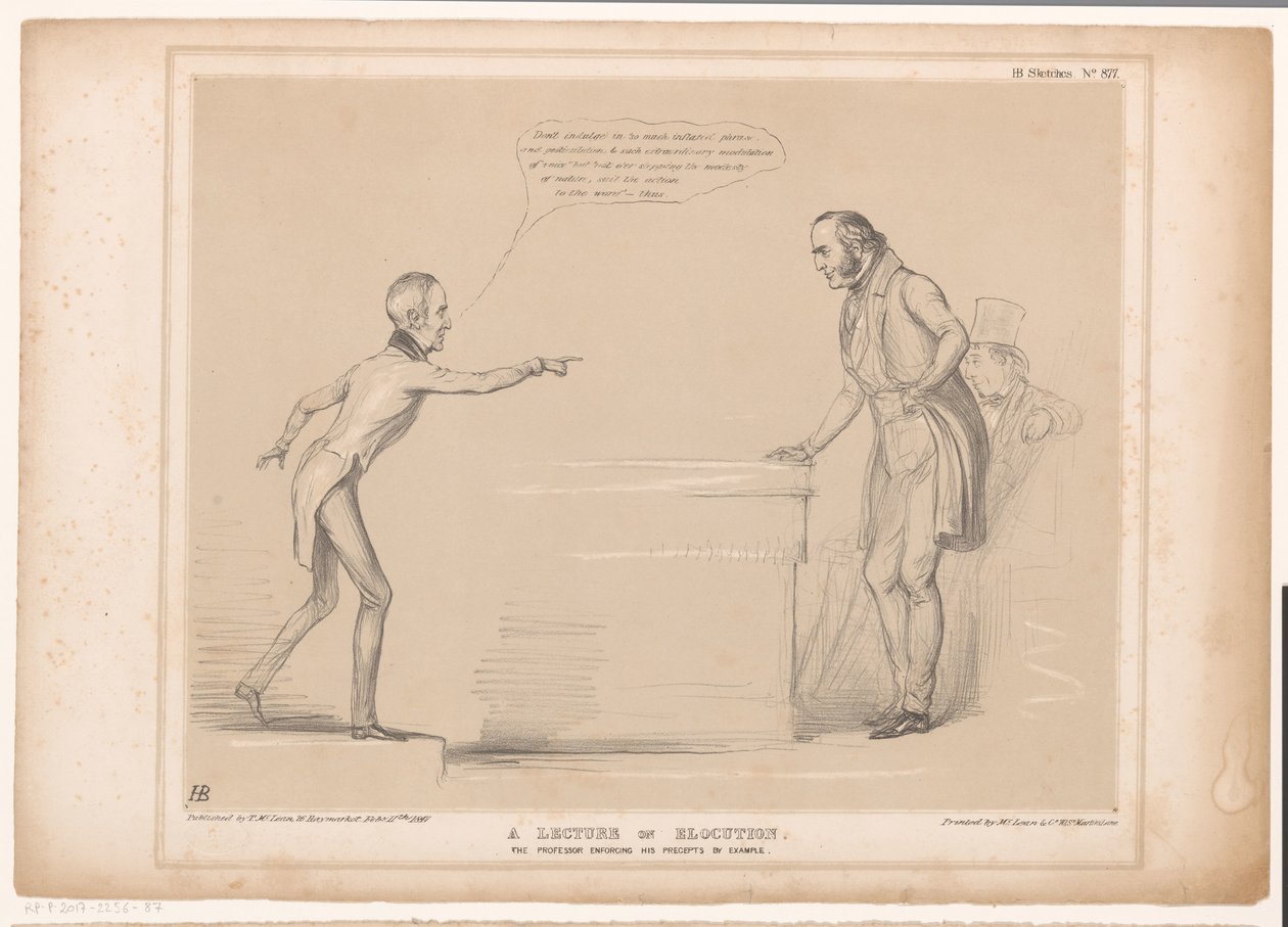 Spotprent met Roebuck en Lord Bentinck door John Doyle