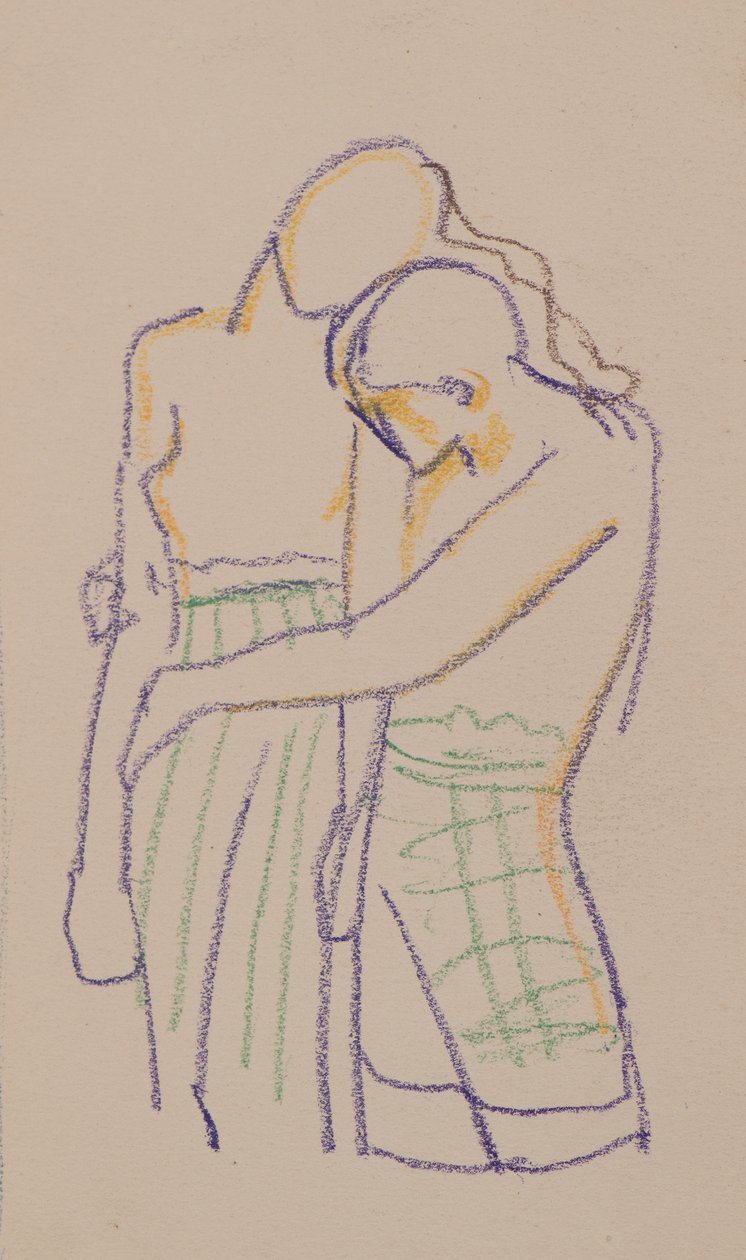 Zonder titel [Naoise en Deirdre] door John Duncan
