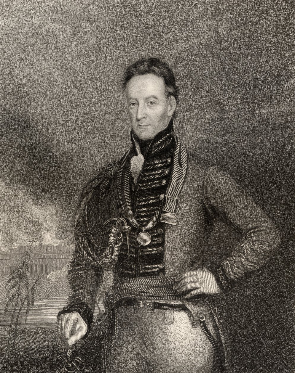 Sir Charles Shipley, Gouverneur van Grenada, gegraveerd door H. Cook, uit 