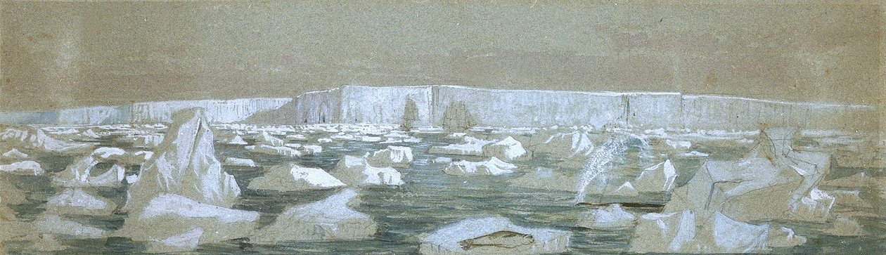 Deel van de Zuidpoolbarrière, 2 februari 1841 door John Edward Davis